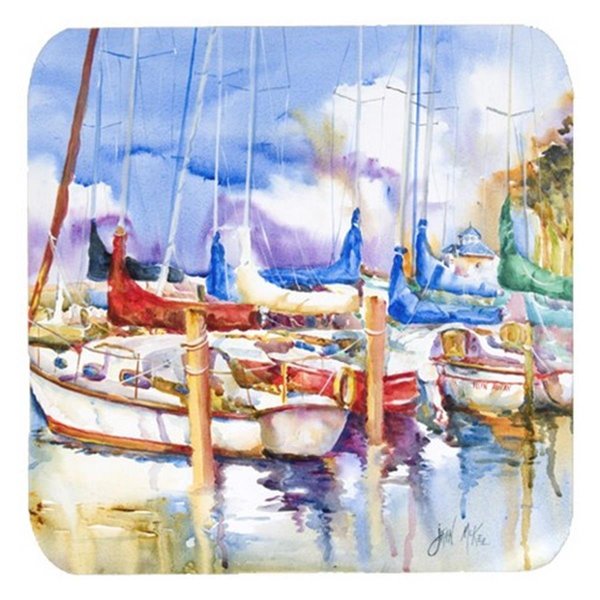 Carolines Treasures Runaway Sailboats Foam Coasters- Set of 4 JMK1233FC